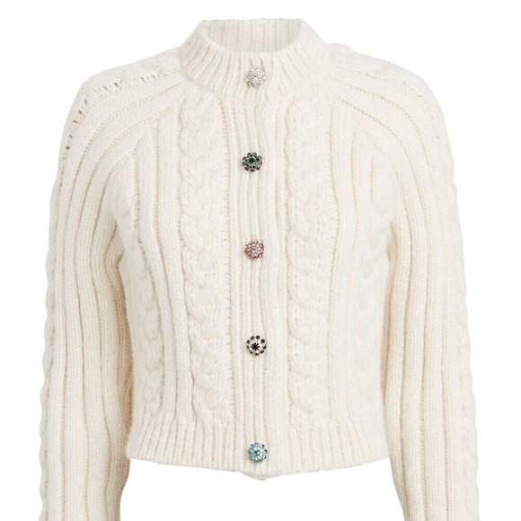 Ganni Crystal-embellished Button Cardigan Sweater - Picture 3 of 9